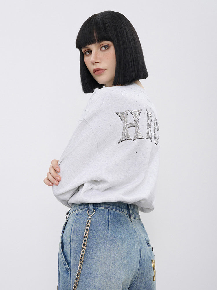 TCH Crystal-Embellished Letter Print Crop Top