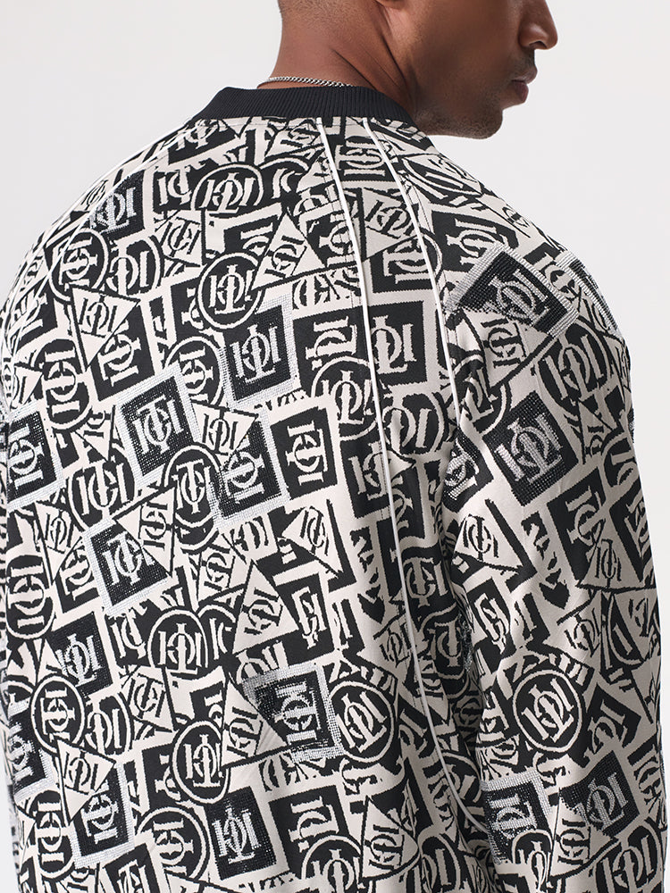 TCH Rhinestone Logo Printed Jacket