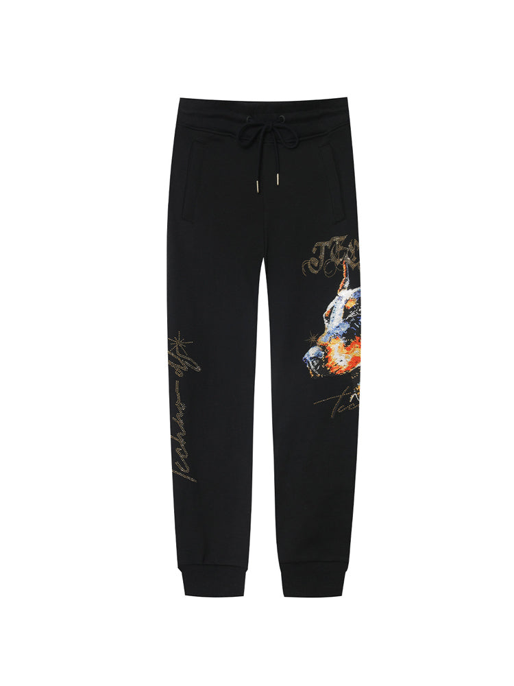 TCH Rhinestone Graphic Regular fit Sweatpants
