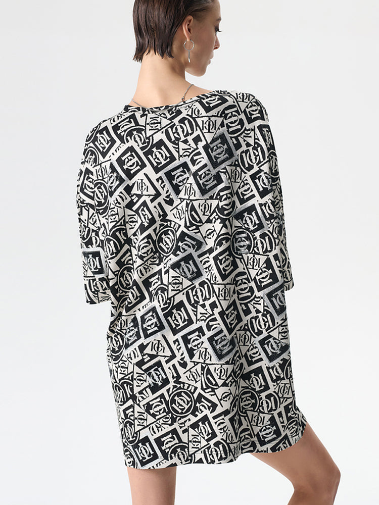 TCH Rhinestone Logo Print Classic Tunic T-Shirt