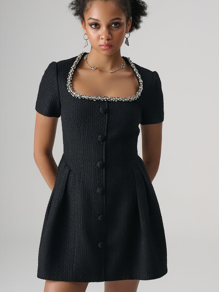 TCH Crystal Embellished Sweetheart Mini Dress