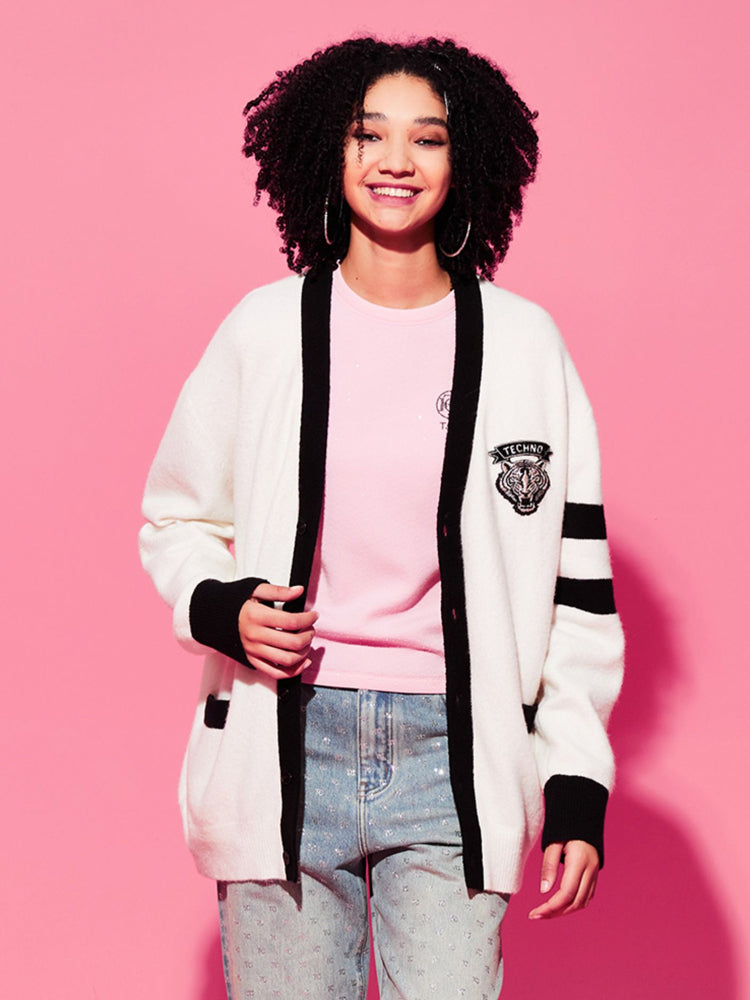 TCH Women's Rhinestone Knitted Cardigan