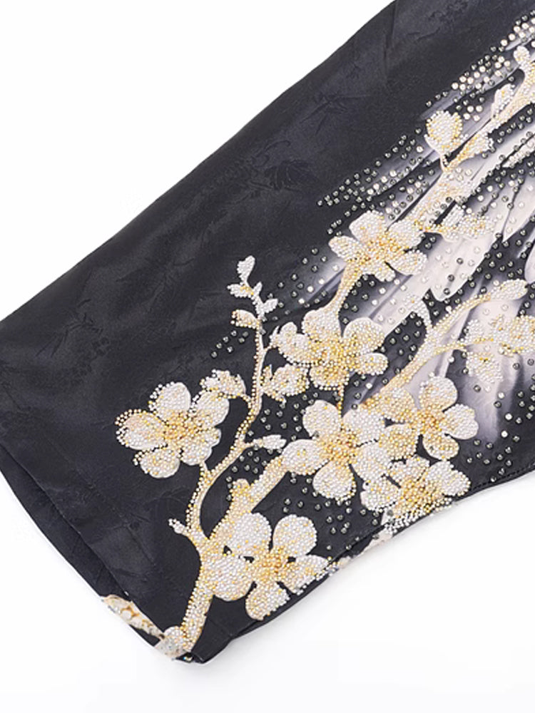 TCH Floral Rhinestone Wings Oversized Dress