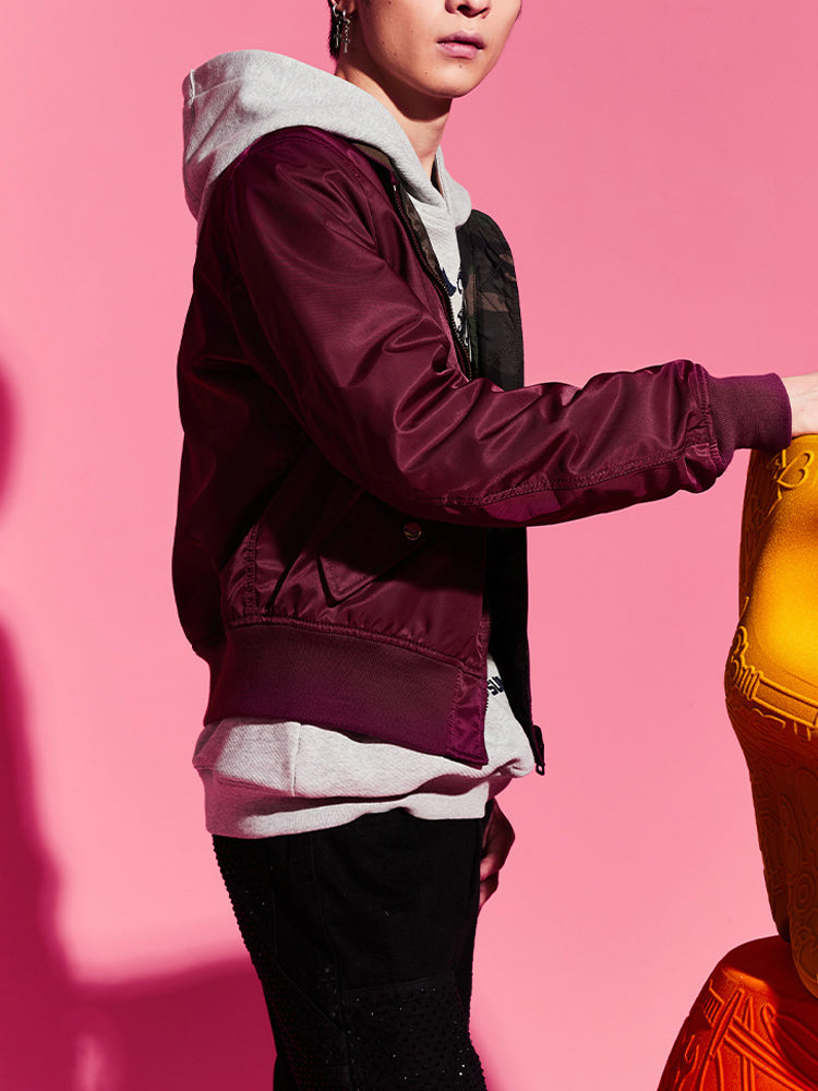 TCH Rhinestone Tiger Satin Bomber Jacket