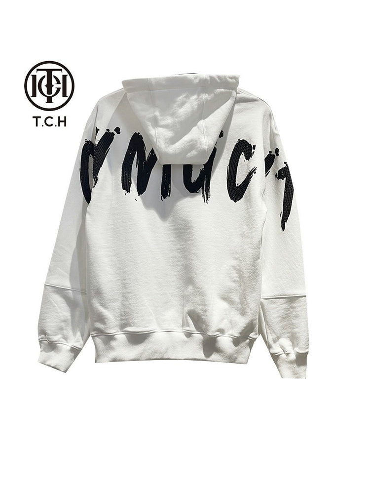 TCH Hot Diamond Panda Drawstring Hooded Sweatshirt