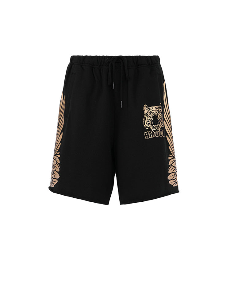 TCH Wings Print Black Track Shorts