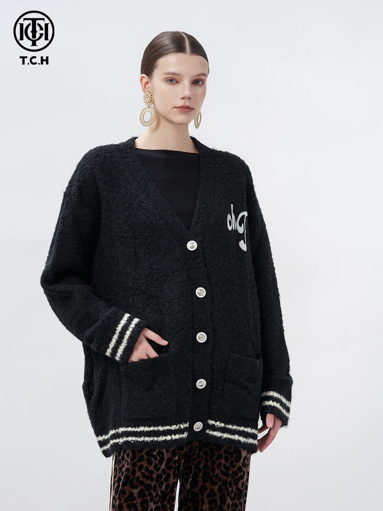 TCH Women's Rhinestone Wings Knit Cardigan