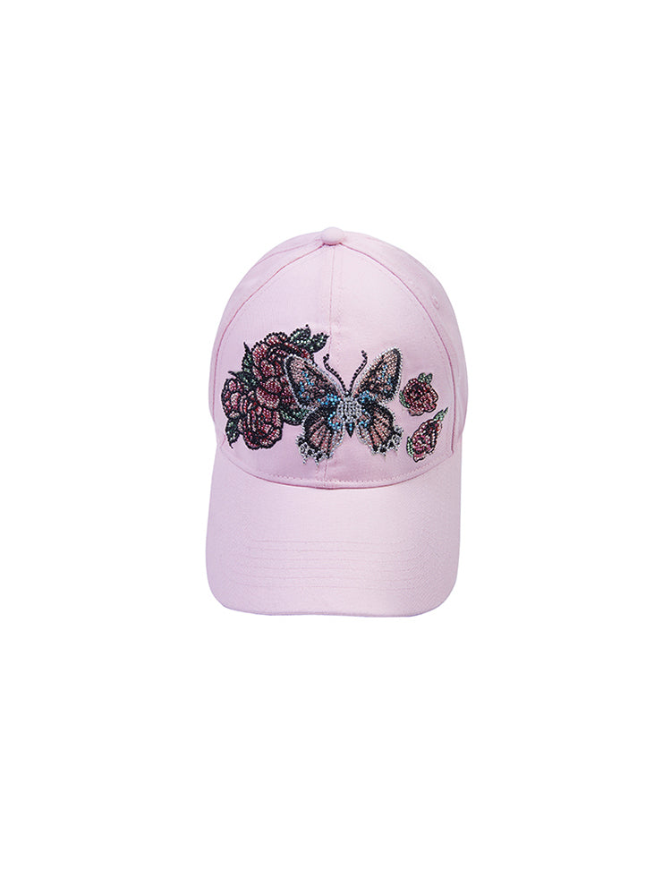TCH Embroidered Butterfly Rhinestone Baseball Cap