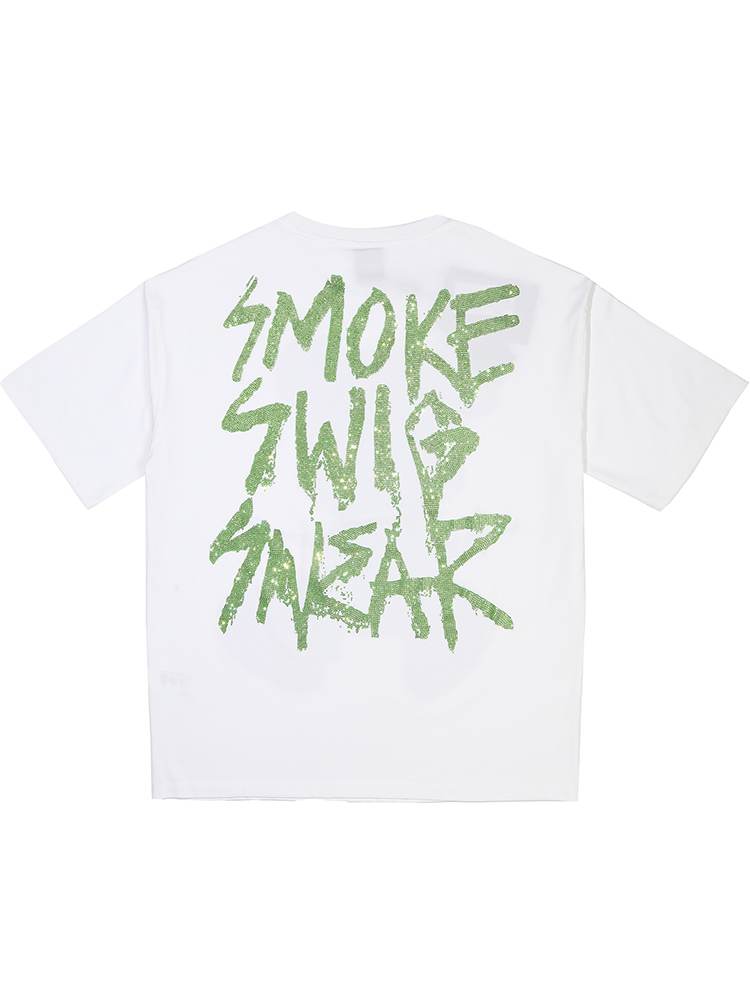 TCH Men's Short Sleeve Bear Diamond Green Graphic T-Shirt