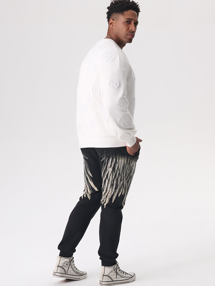 TCH Loose fit mid-rise elasticated casual pants