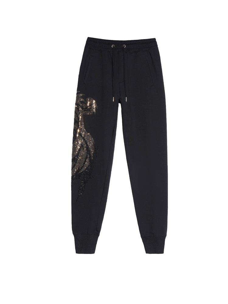 TCH Unisex Rhinestone Graphics Sweatpants
