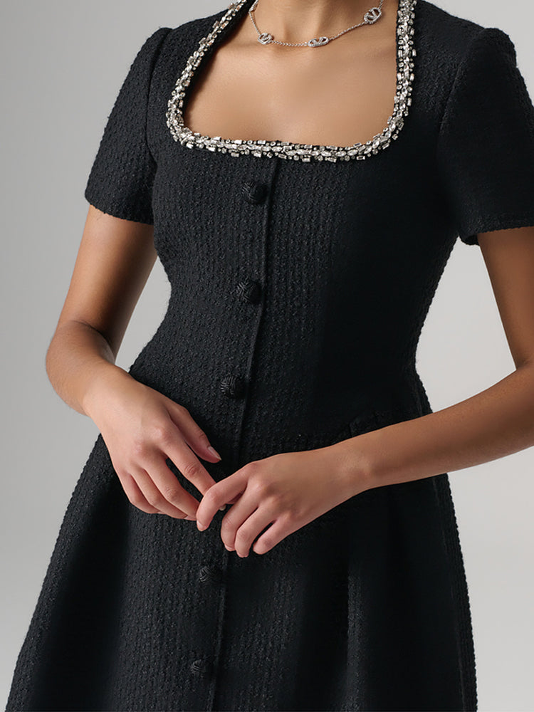 TCH Crystal Embellished Sweetheart Mini Dress