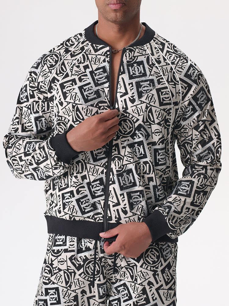 TCH Rhinestone Logo Printed Jacket