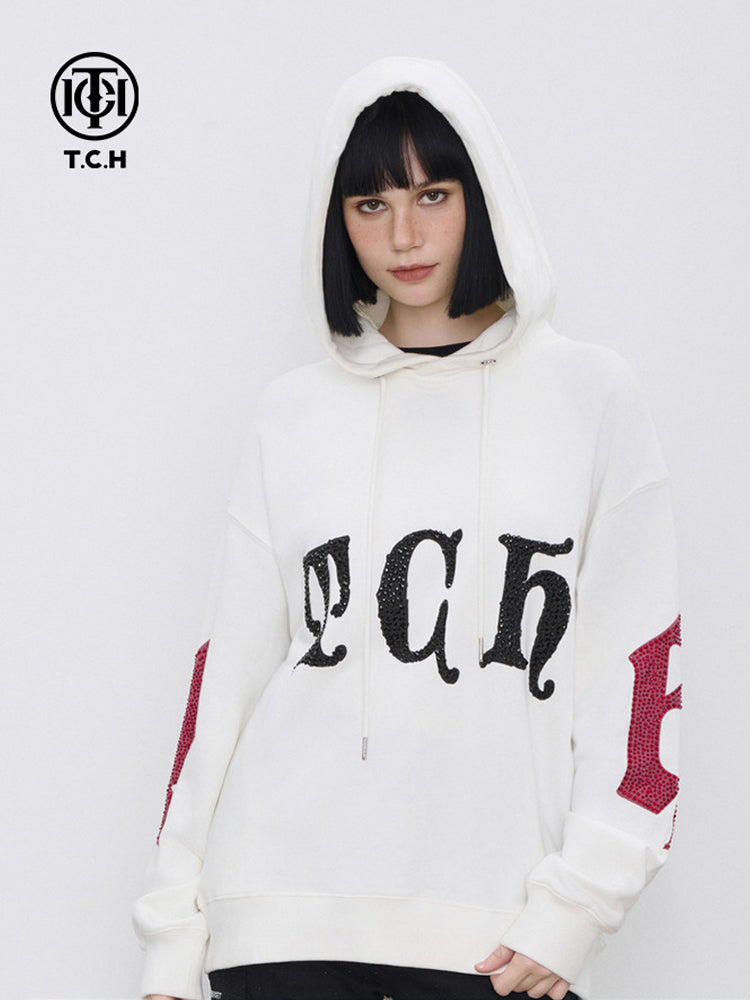 TCH Unisex Leopard Rhinestone Graphic Hoodie