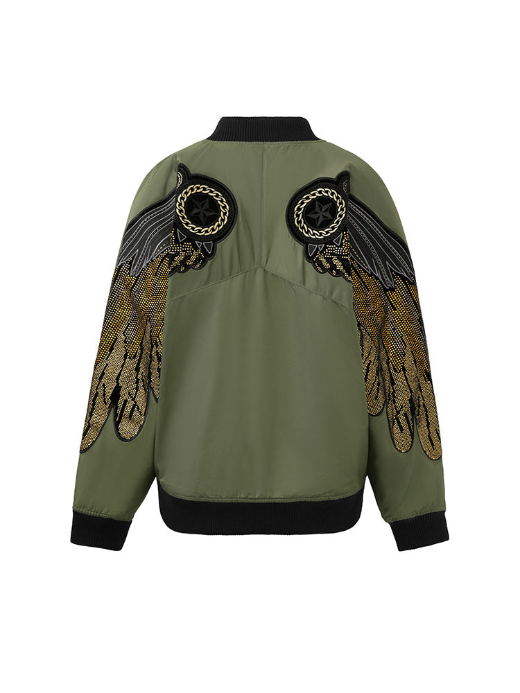 tch unisex graphic bomber jacket with wings armygreen HighEnd Luxury Streetwear Brand Official Showcase