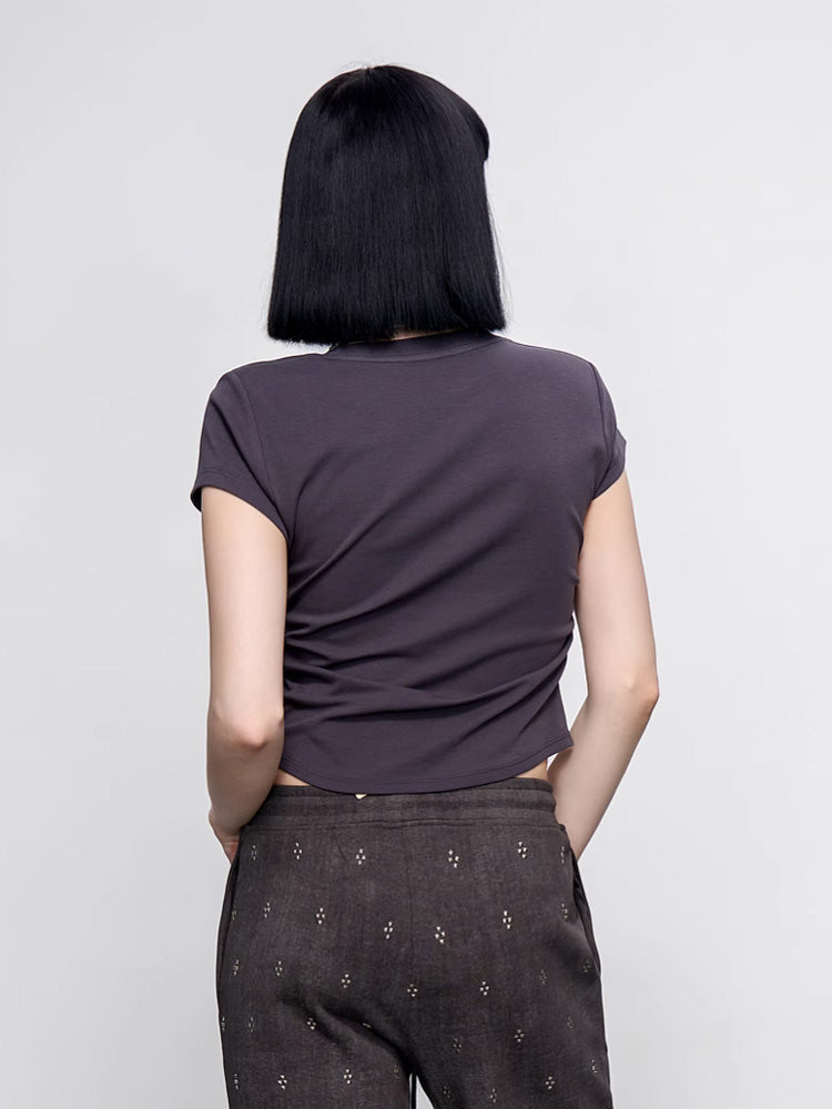 TCH Crystal-Embroidered Semi-Fitted Baby Tee