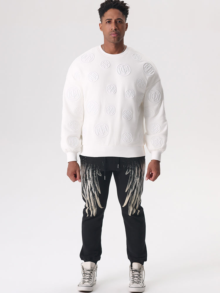 TCH Loose fit mid-rise elasticated casual pants