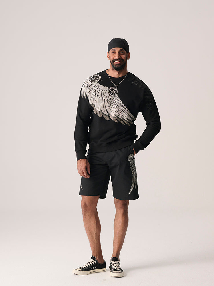 TCH Diamond Casual Long Sleeve Crew Neck Sweatshirt