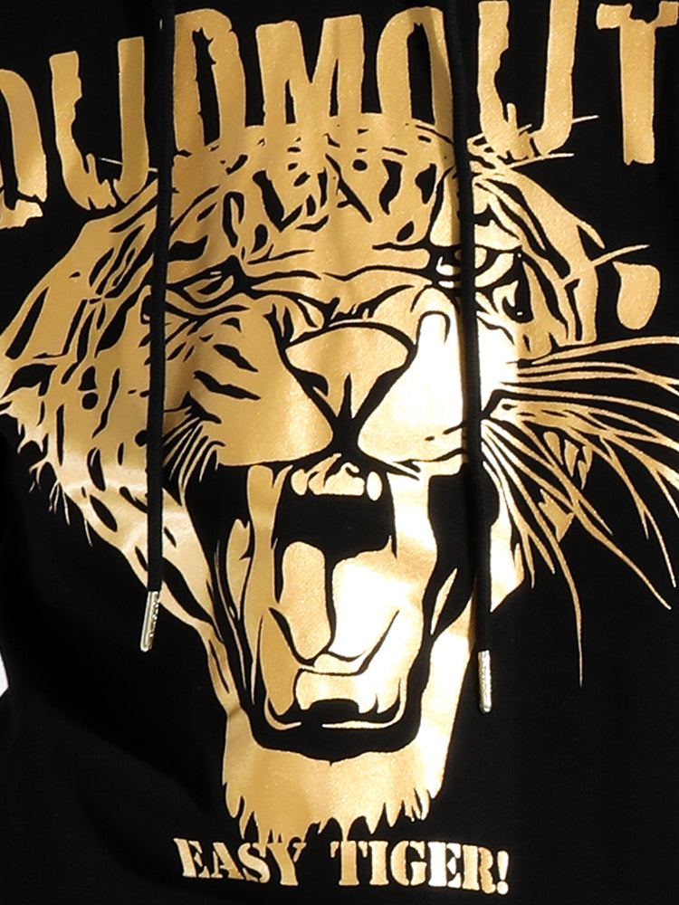 TCH Unisex Black Hoodie with Lion Head Design