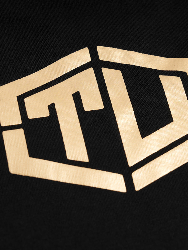 TCH Gold Graphic Print Streetwear Black T-shirt