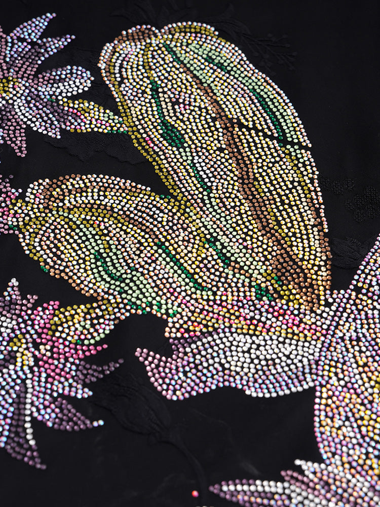 TCH Graphic Rhinestone Jacquard Cotton T-Shirt