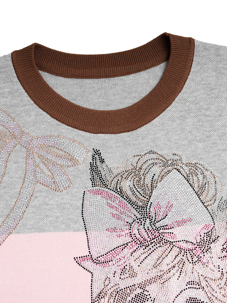 TCH Graphic Rhinestone Macaron Sleeveless Dress