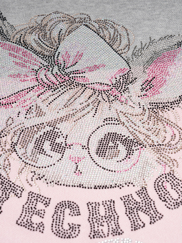 TCH Graphic Rhinestone Macaron Sleeveless Dress