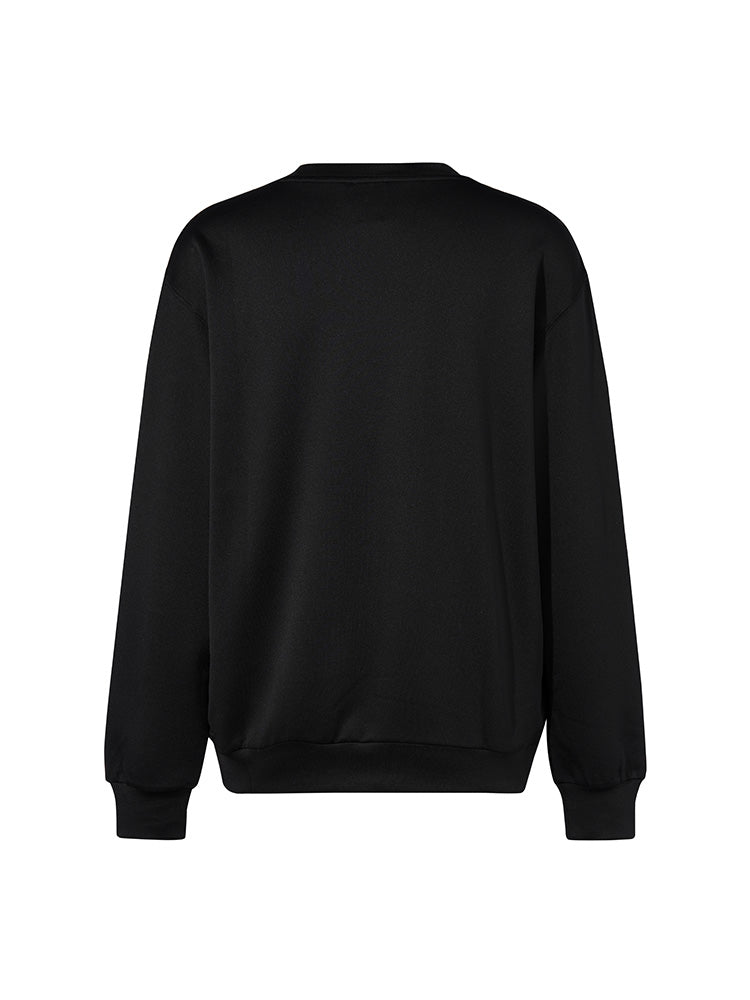 TCH Unisex Gold Graphic Leopard Sweatshirt in Black