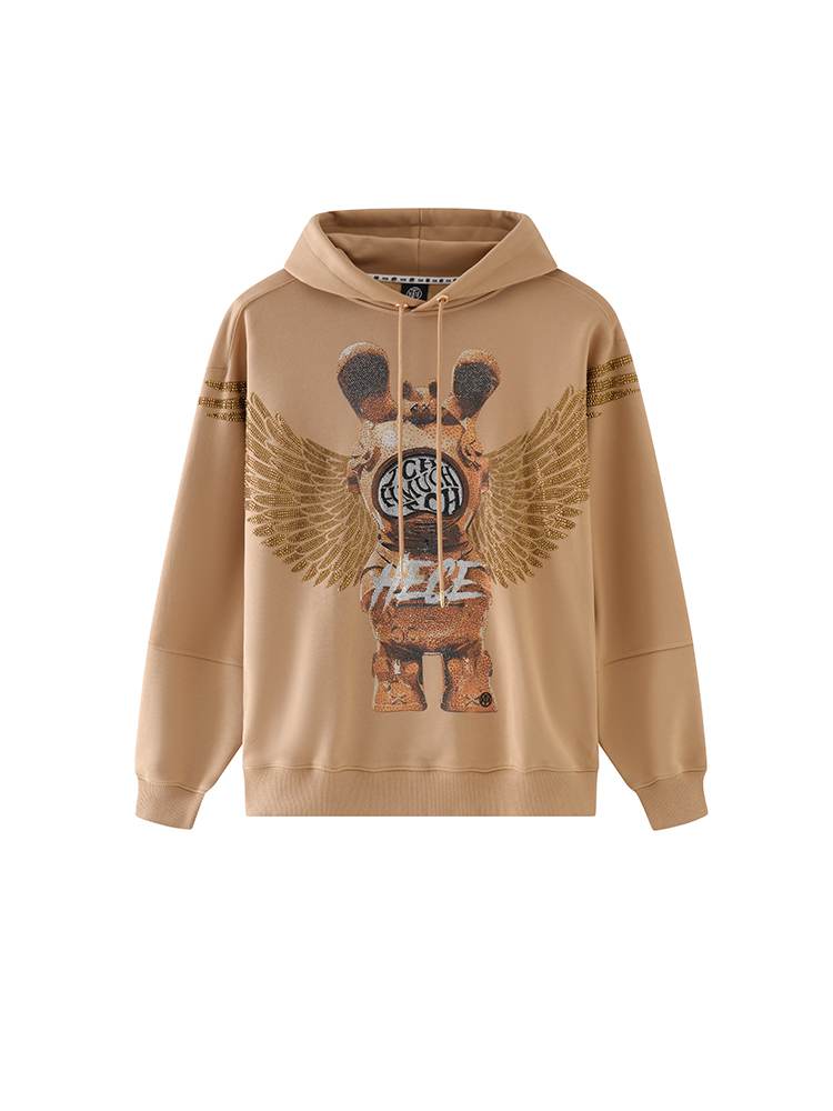 TCH Cotton Rhinestone Graphic Pullover Hoodie