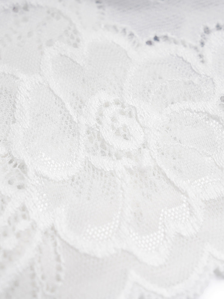 TCH Bow Rhinestone Floral Lace Padded Sexy Tee