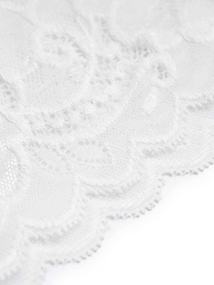 TCH Floral Lace Rhinestone Bow Padded Sexy Top
