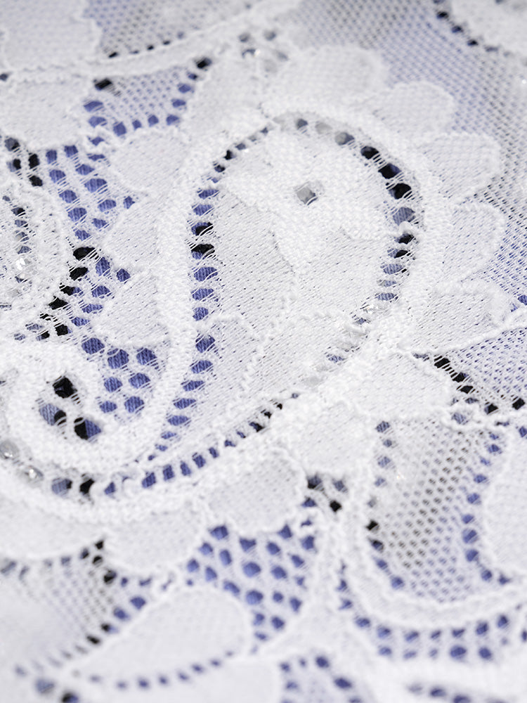 TCH Oversized Rhinestone Graphic T-shirt with Lace