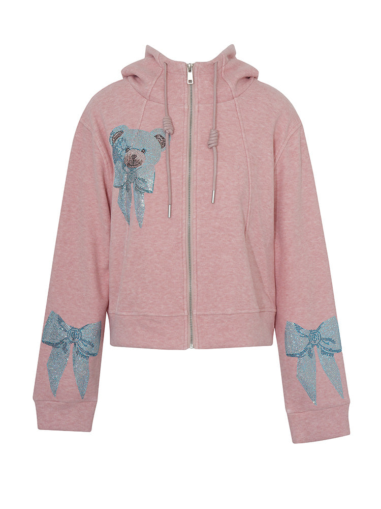 TCH Graphic Rhinestone 3 Piece Outfits Sweatsuit