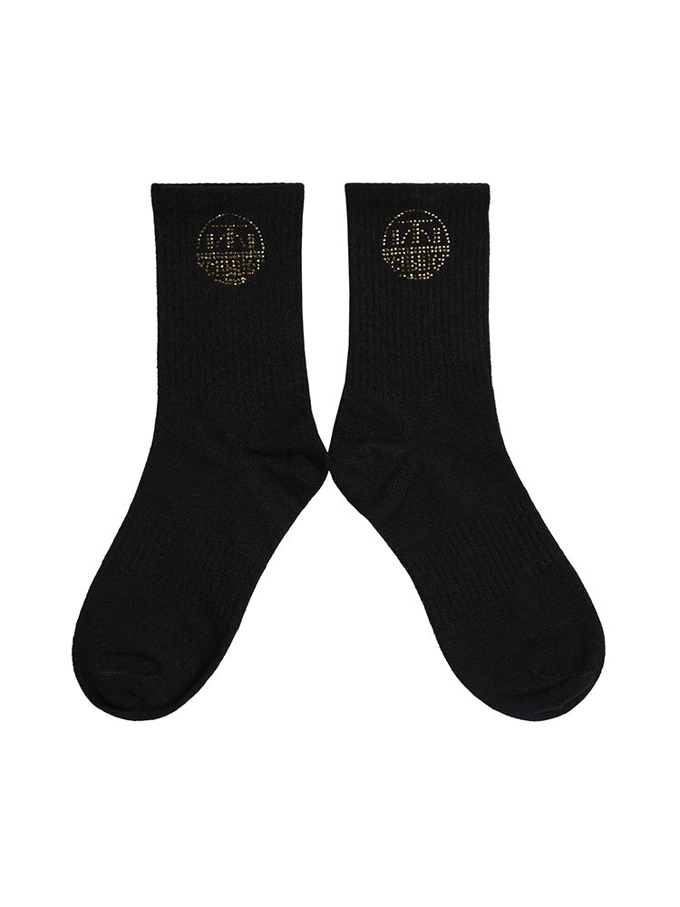 TCH Logo Rhinestone Cotton Socks
