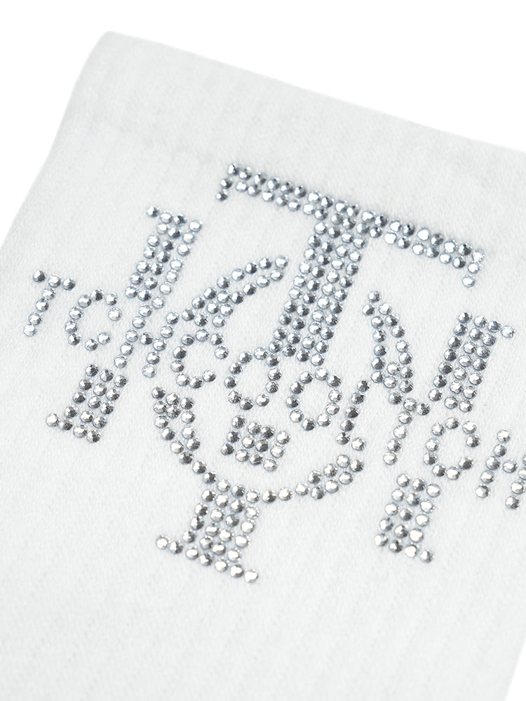 TCH Logo Rhinestone Cotton Socks