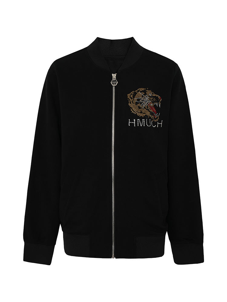 TCH Unisex Oversized Rhinestone Graphic Streetwear Jacket