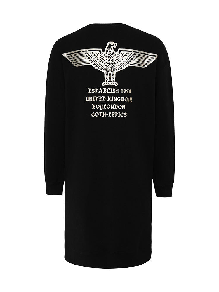 TCH Oversized Rhinestone Graphic Long Sweatshirt