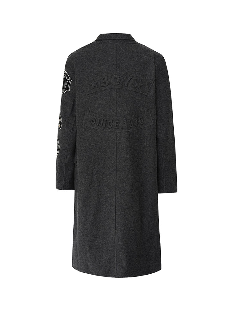 TCH Oversized Rhinestone Graphic Winter Long Coat