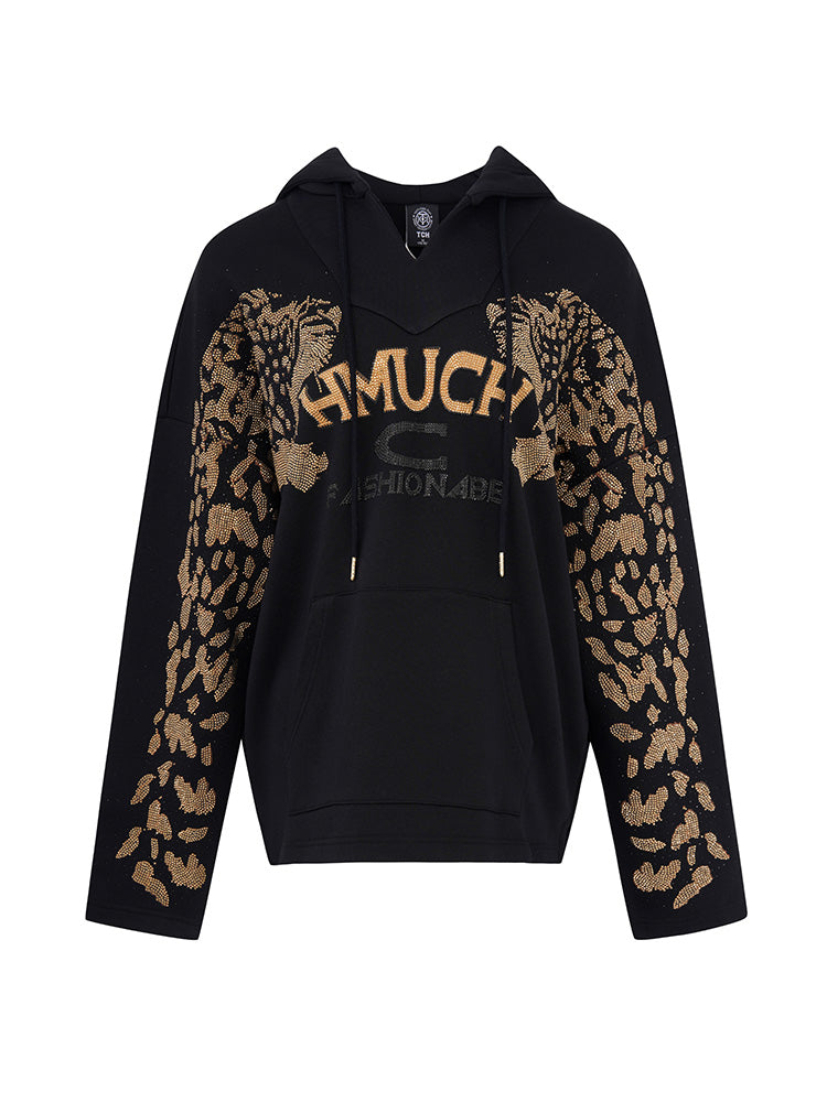 TCH Graphic Rhinestone Cotton Unisex Hoodie