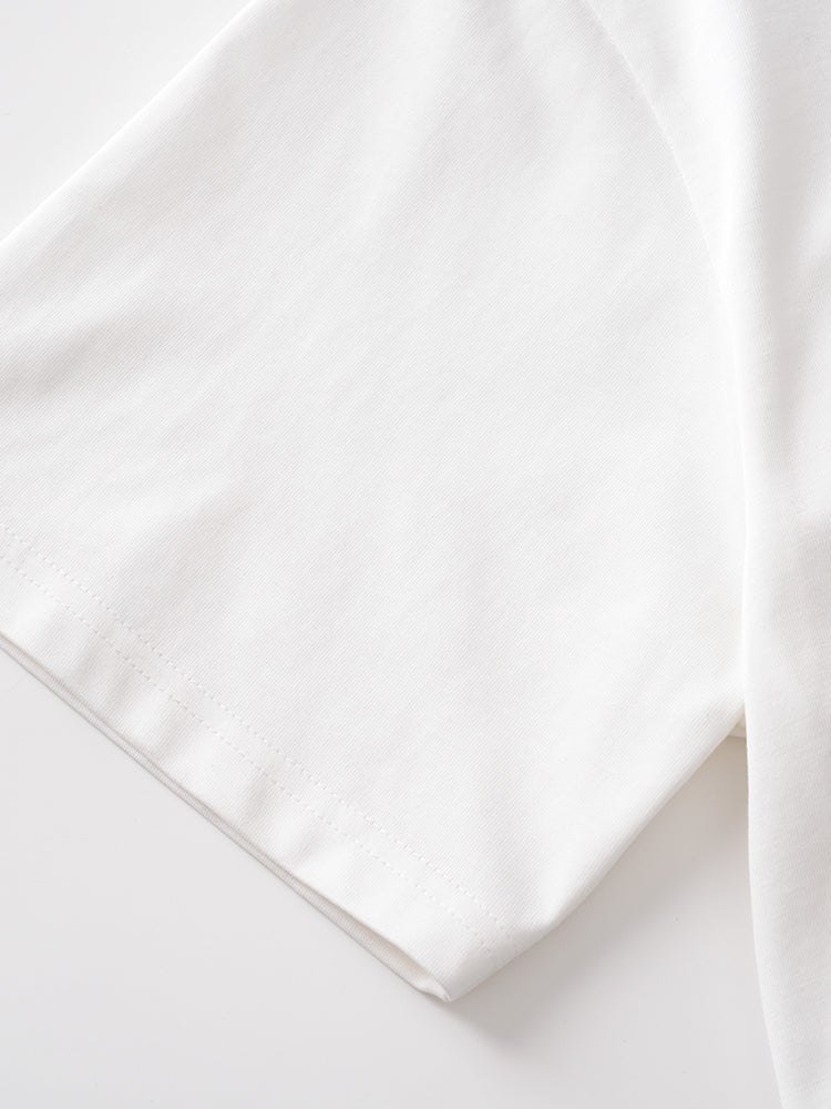 TCH Rabbit Print Solid Cotton T-shirt