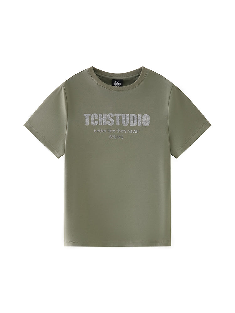 TCH Casual Letter Print Unisex Cotton T-shirt