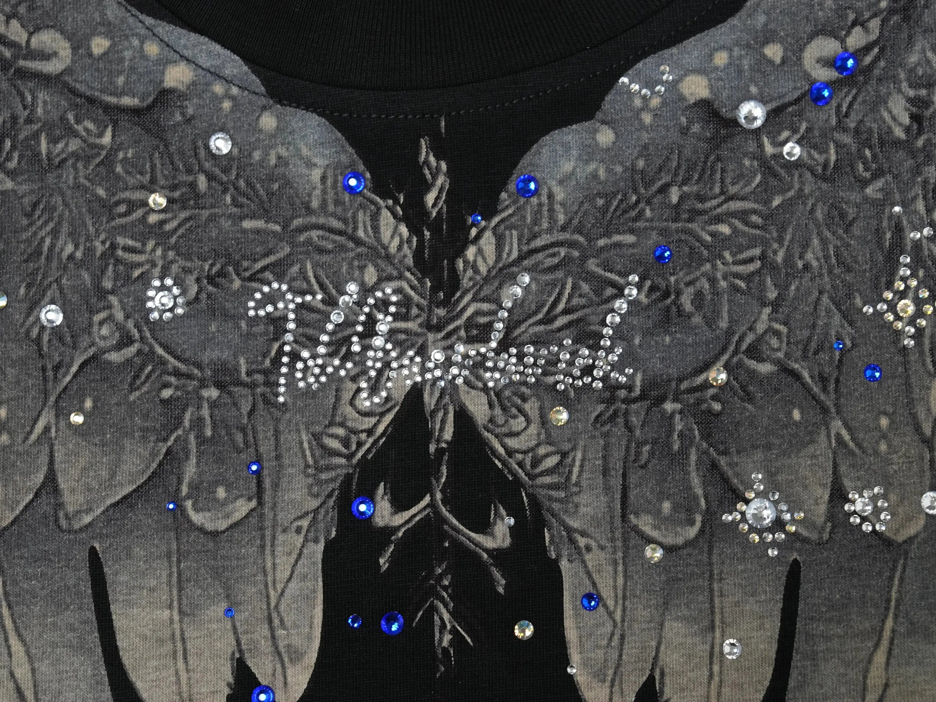 TCH Celestial Angel Wings Graphic Oversized T-Shirt