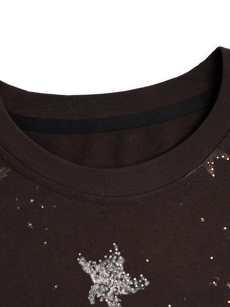 TCH Galaxy Rhinestone Wings Graphic T-shirt