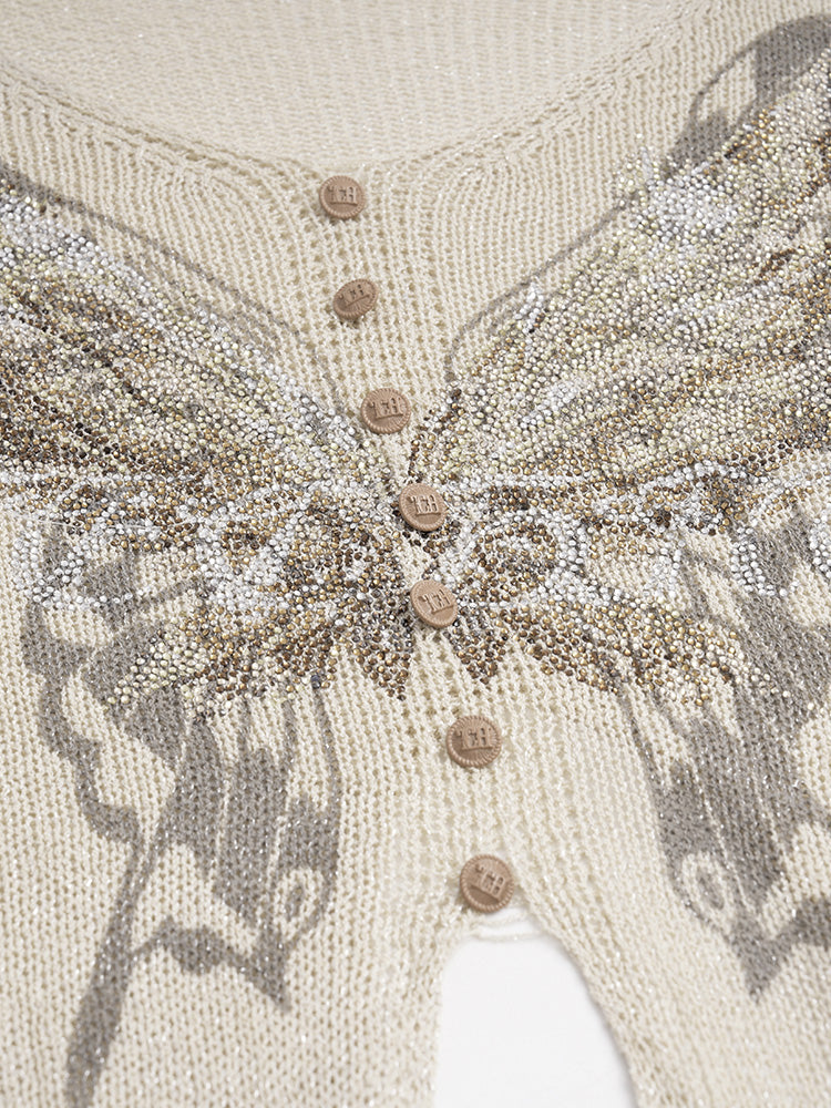 TCH Rhinestone Butterfly Slip Sparkle Top