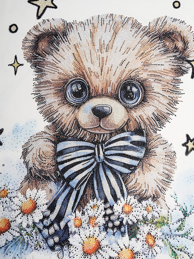 TCH Pre-sale Rhinestone Bear Print Graphic T-shirt Dress