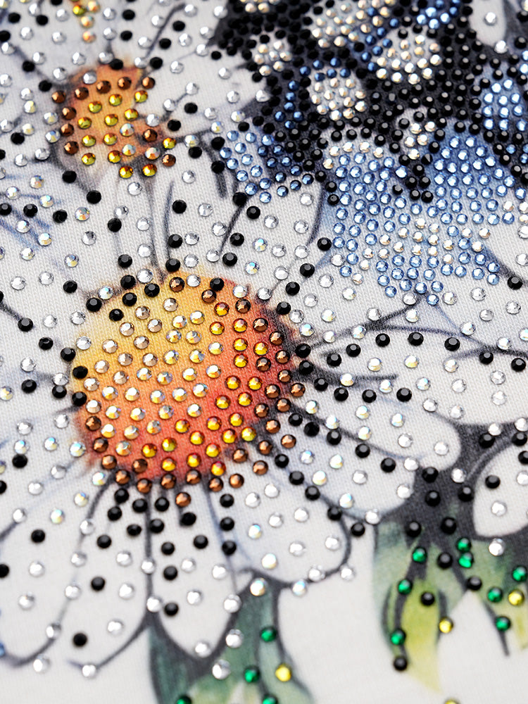 TCH Pre-sale Rhinestone Bear Print Graphic T-shirt Dress