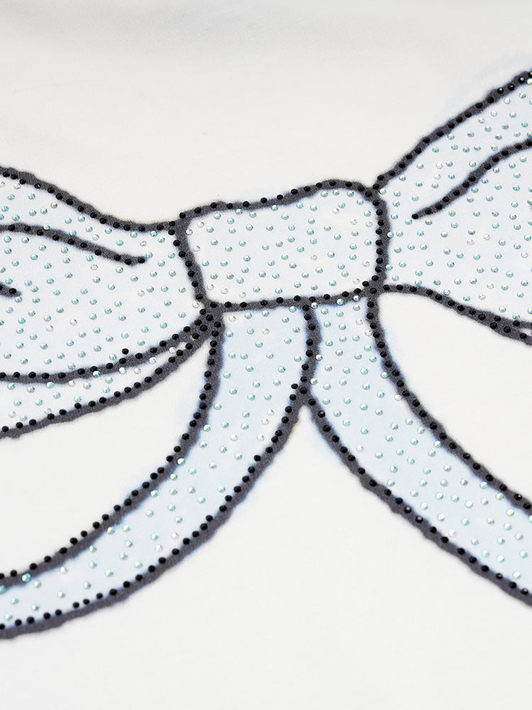 TCH Pre-sale Rhinestone Bear Print Graphic T-shirt Dress