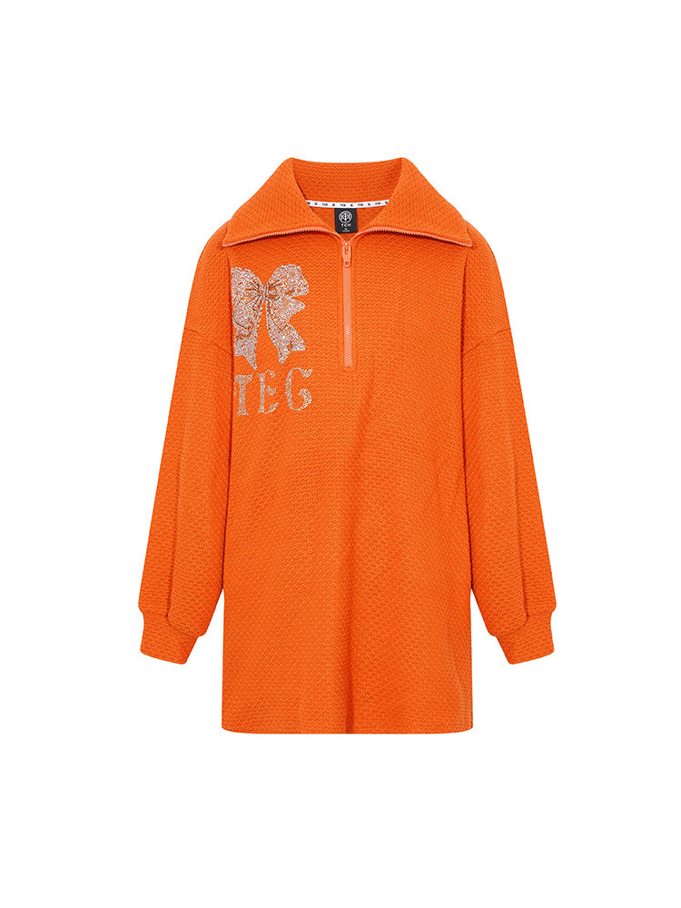 TCH Teddy Bear Rhinestone Sweatshirt Dress