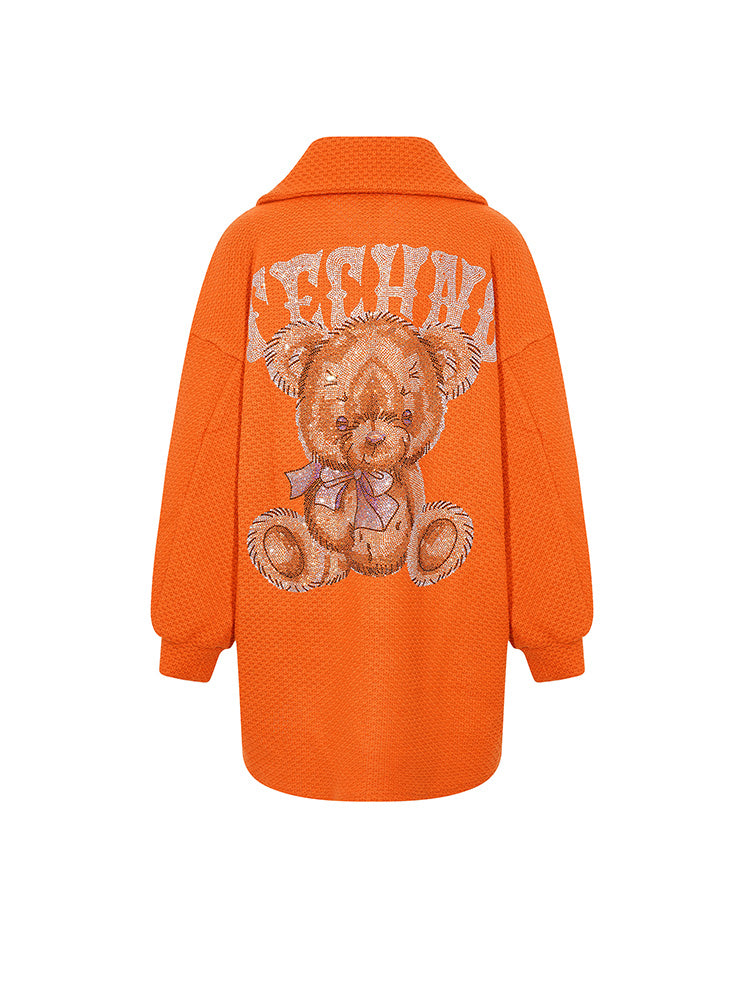 TCH Teddy Bear Rhinestone Sweatshirt Dress