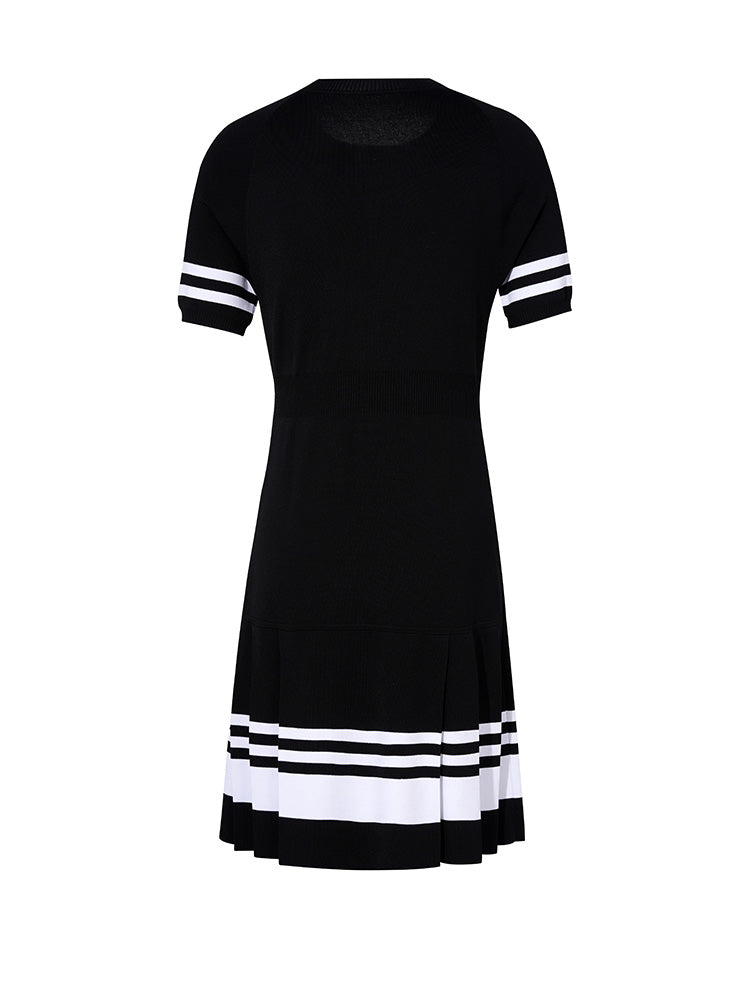 TCH Luxury Rhinestone Butterfly Contrast Knit Dress